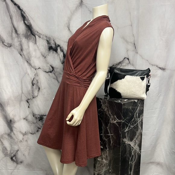 Prana Corissa dress rust brown mid length - Picture 5 of 6